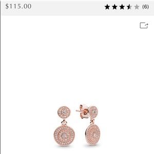 Pandora Rose CZ drop earrings